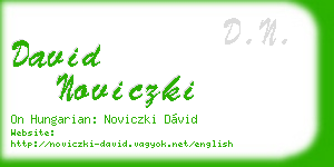 david noviczki business card